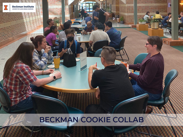 Members of the Beckman community at the cookie collab