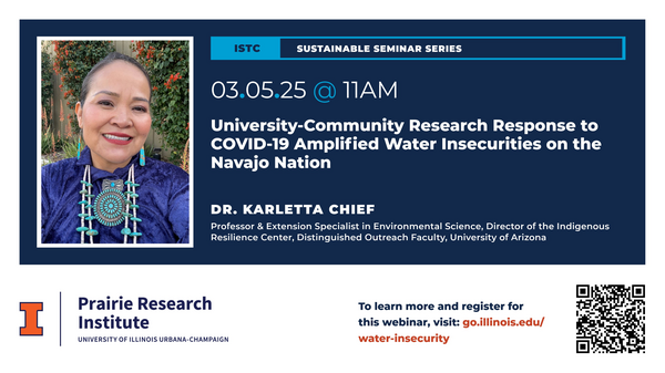 Information on a seminar lead by Dr. Karletta Chief, a picture of Dr. Chief, an abstract of the seminar and the registration link and qr code