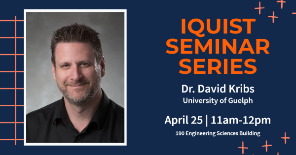 IQUIST Seminar Series with Dr David Kribs held on April 25, 2023 in 190 Engineering Sciences Building