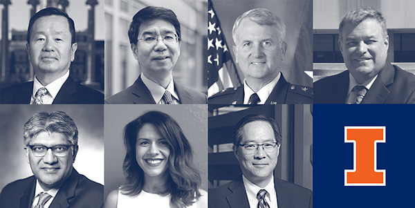 Images of the seven Alumni Award for Distinguished Service recipients