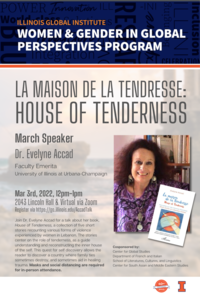 Evelyne Accad Event Poster