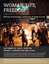 image of women exclaiming in protest around a fire on a street with cars in the background