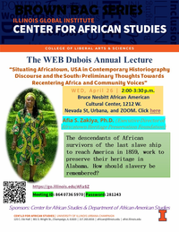 WEB Dubois lecture flyer