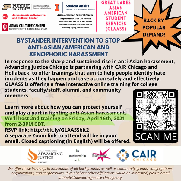 flyer for bystander intervention training