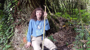 Dr. Cheryl Rosenfeld on a gorilla trek in Rwanda