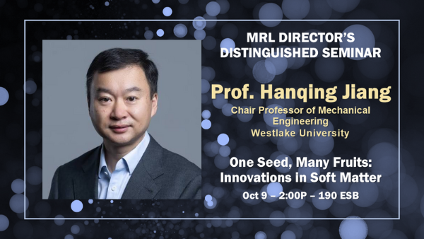 Image of Prof. Jiang with date, time, and location