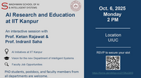 AI Research and Education at IIT Kanpur An interactive session with Prof. Ketan Rajawat & Prof. Indranil Saha