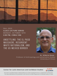 Image of Gilberto Rosas and U.S.-Mexico Border fence