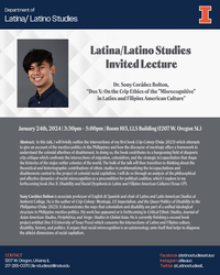 flyer for LLS Faculty Candidate Job Talk - Sony Coráñez Bolton, 01/24