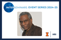 Image of a man wearing a brown shirt against a white background with Interseminars Event Series 2024-25 text above him
