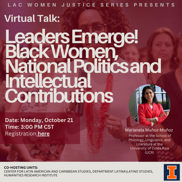 Red flyer with image of Dr. Marianela Muñoz with her arms crossed, wearing a red jacket.