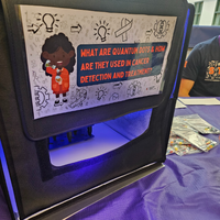 An image of quantum dots at a Cancer Center at Illinois outreach booth.
