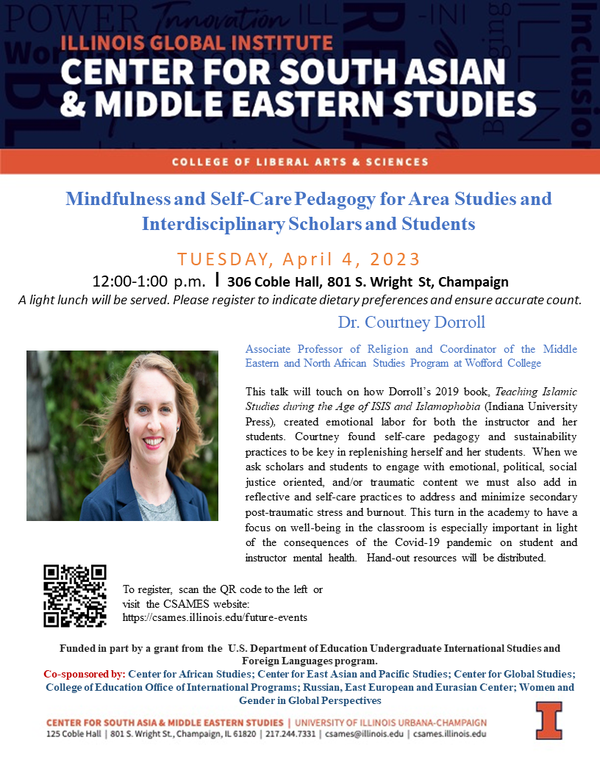 Self-Care and Sustainability for Area Studies and Interdisciplinary Scholars and Students