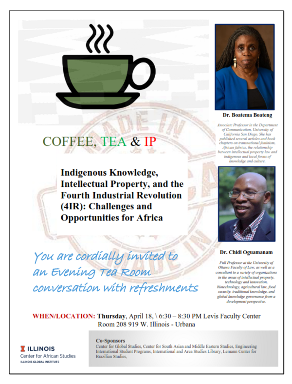 Poster for the event Coffee, Tea & IP