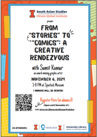 Poster for the "From Stories to Comics: A Creative Rendezvous" Workshop