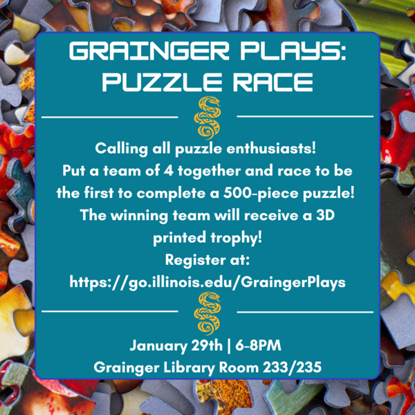 This is a flyer of the puzzle race event.