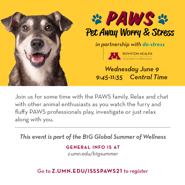 Join us for some time with the PAWS family. Relax and chat with other animal enthusiasts as you watch the furry and fluffy PAWS professionals play, investigate, or just relax along with you.