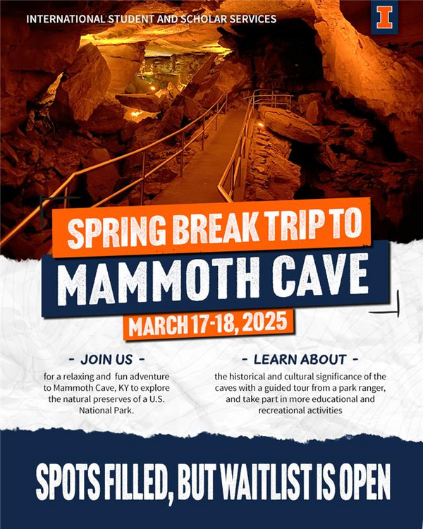 ISSS Spring Trip to Mammoth Cave, March 17-18