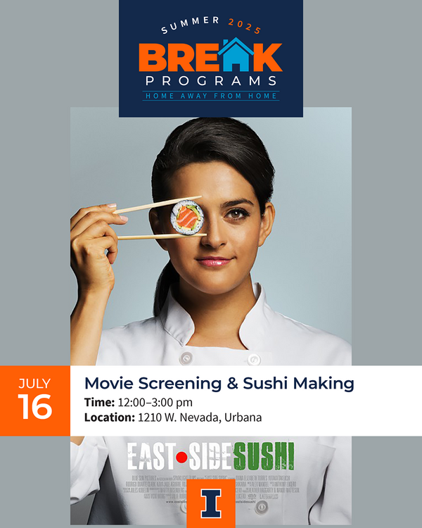 East Side Sushi film screening and sushi making activity, July 16, 12-3pm at AACC