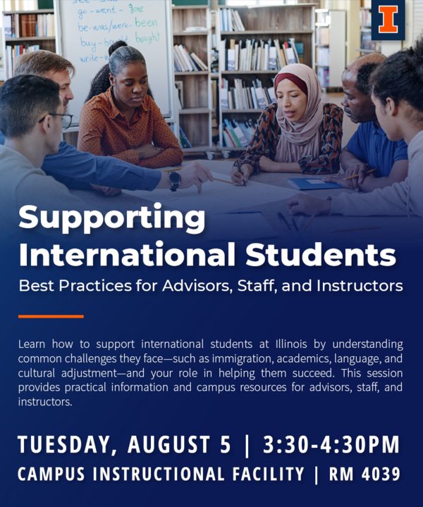 Aug 5, Supporting International Students