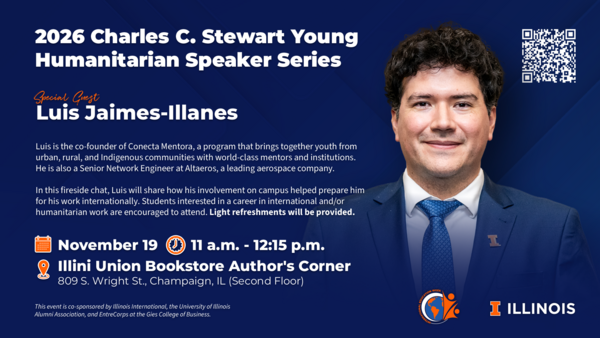 2026 Charles C. Stewart Young Humanitarian Speaker Series Digital Advertisement
