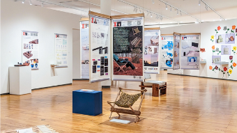 student artwork on view in museum gallery