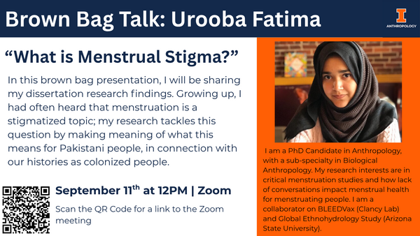 Urooba Fatima Brown Bag Talk Flyer