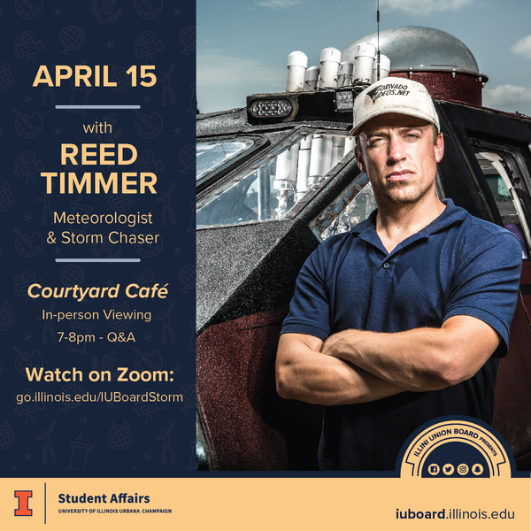 Q&A event with Reed Timmer and the Illini Union Board