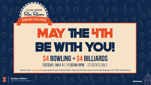 Rec Room May the 4th Be With You Special bowling and billiards for $4