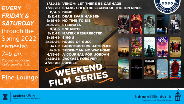 IU Board Weekend Films Spring