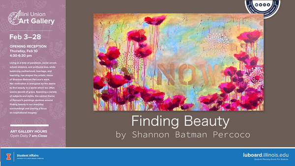 IU Board Art Gallery February installation opening reception on Feb. 10 from 4:30-6:30pm