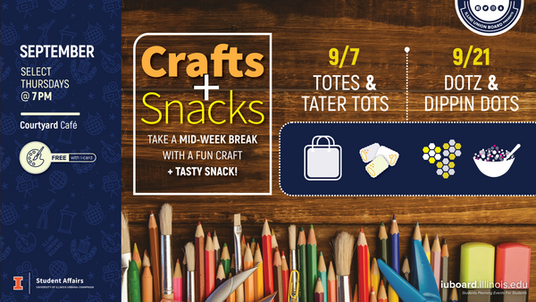 Illini Union Events Calendar: Crafts + Snacks: Totes & Tots
