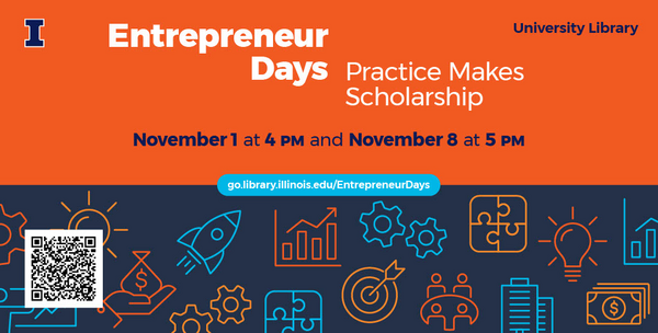 Entrepreneur Days with blue backdrop