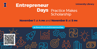Entrepreneur Days with blue backdrop