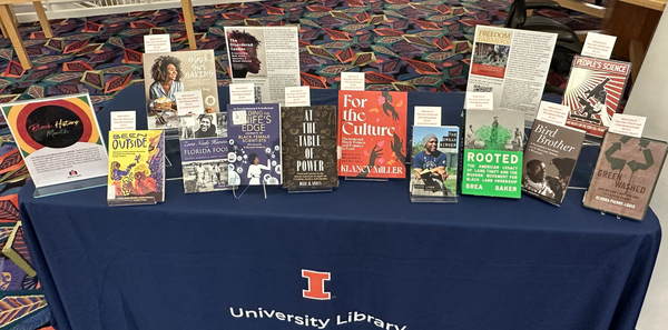 Display of books for Black History Month