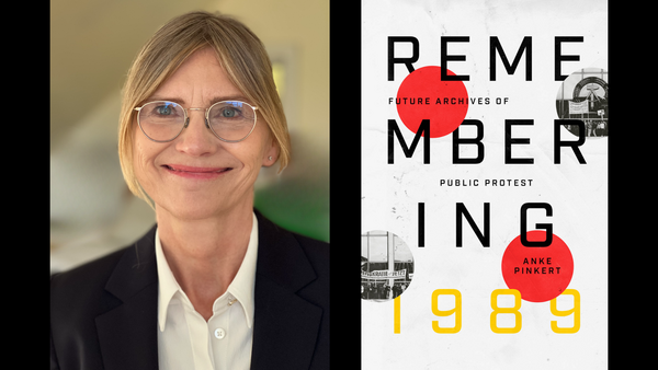 Anke Pinkert and book cover