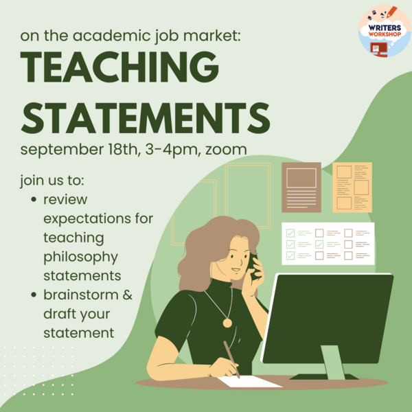 On the Academic Job Market: Teaching Statements Flyer