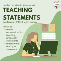 On the Academic Job Market: Teaching Statements Flyer
