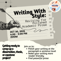 writing with style: revising for polished academic prose flyer