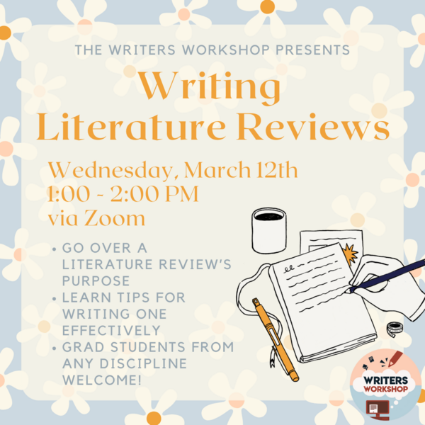 writing lit reviews flyer