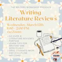 writing lit reviews flyer
