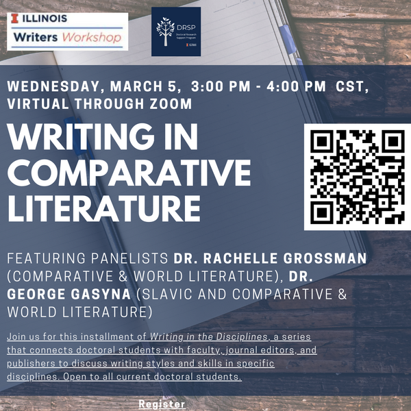 writing in comparative literature 3/5 from 3-4pm