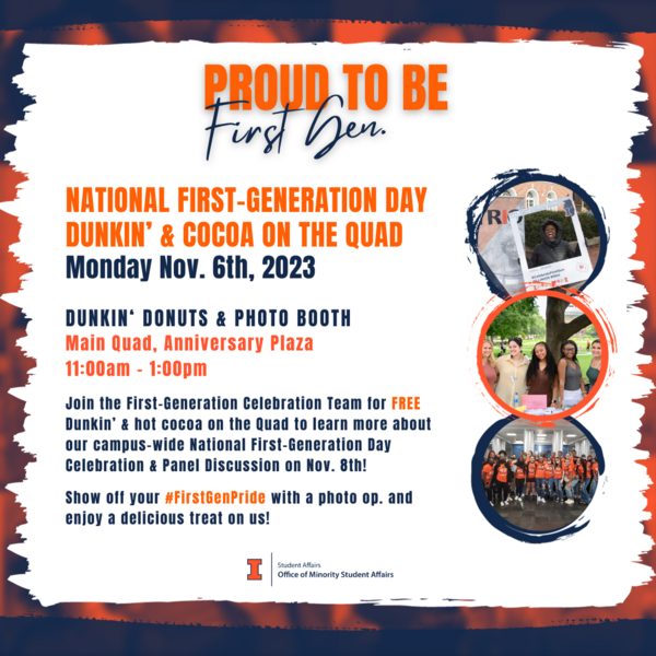 National First-Generation Day Dunkin' & Cocoa on the Quad