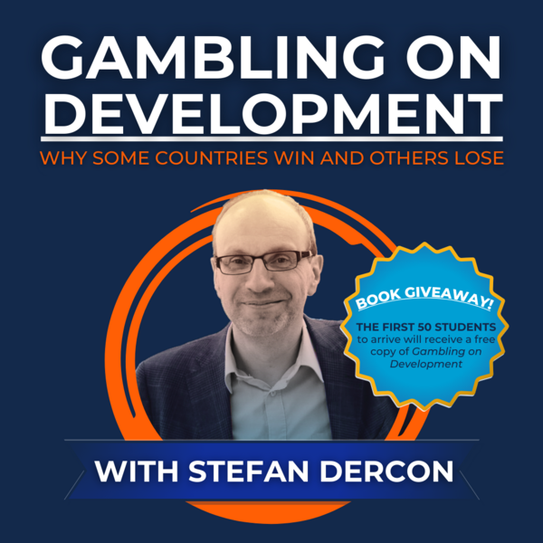 Book Giveaway! The First 50 Students to arrive will receive a free copy of Gambling on Development