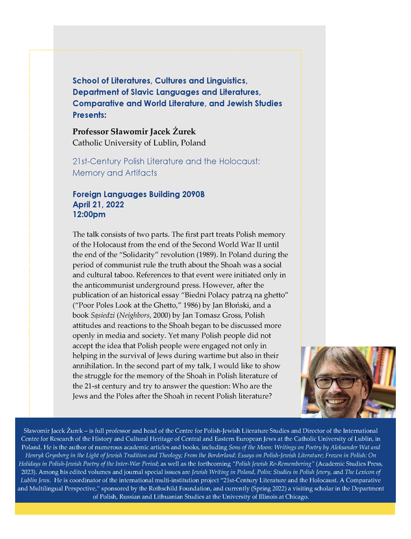 flyer announcing talk, information also included in text