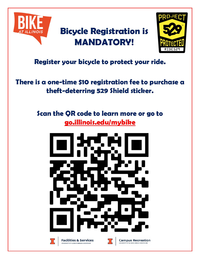 Bicycle registration flier - how to register and registration fee