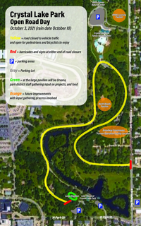 Crystal Lake Park - Open Road event and the route
