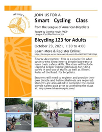 Bikcycling Skills 123 event flyer