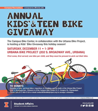 Flyer for Kids' Bike Giveaway event