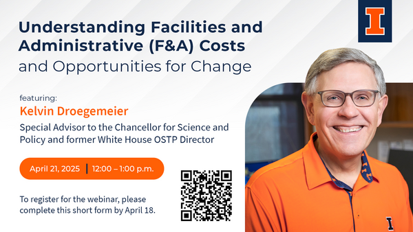 Understanding Facilities and Administrative Costs and Opportunities for Change, featuring Kelvin Droegemeier, Special Advisor to the Chancellor for Science and Policy and former White House OSTP Director